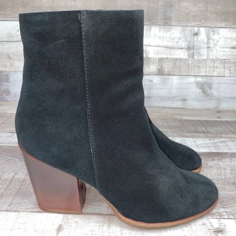 Kork-Ease Parr Leather Side Zip Ankle Booties 8M